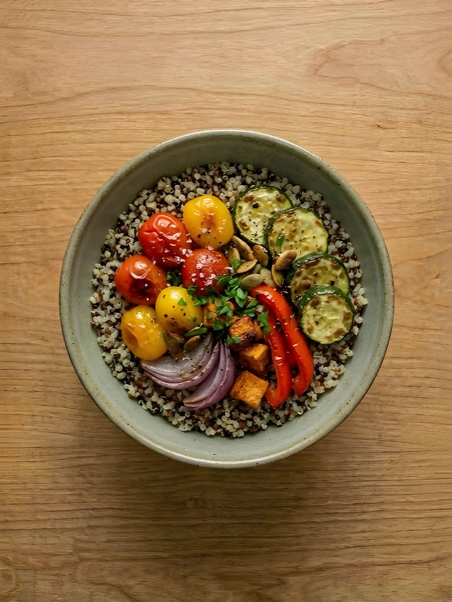 Bowl de Quinoa con Verduras Asadas
